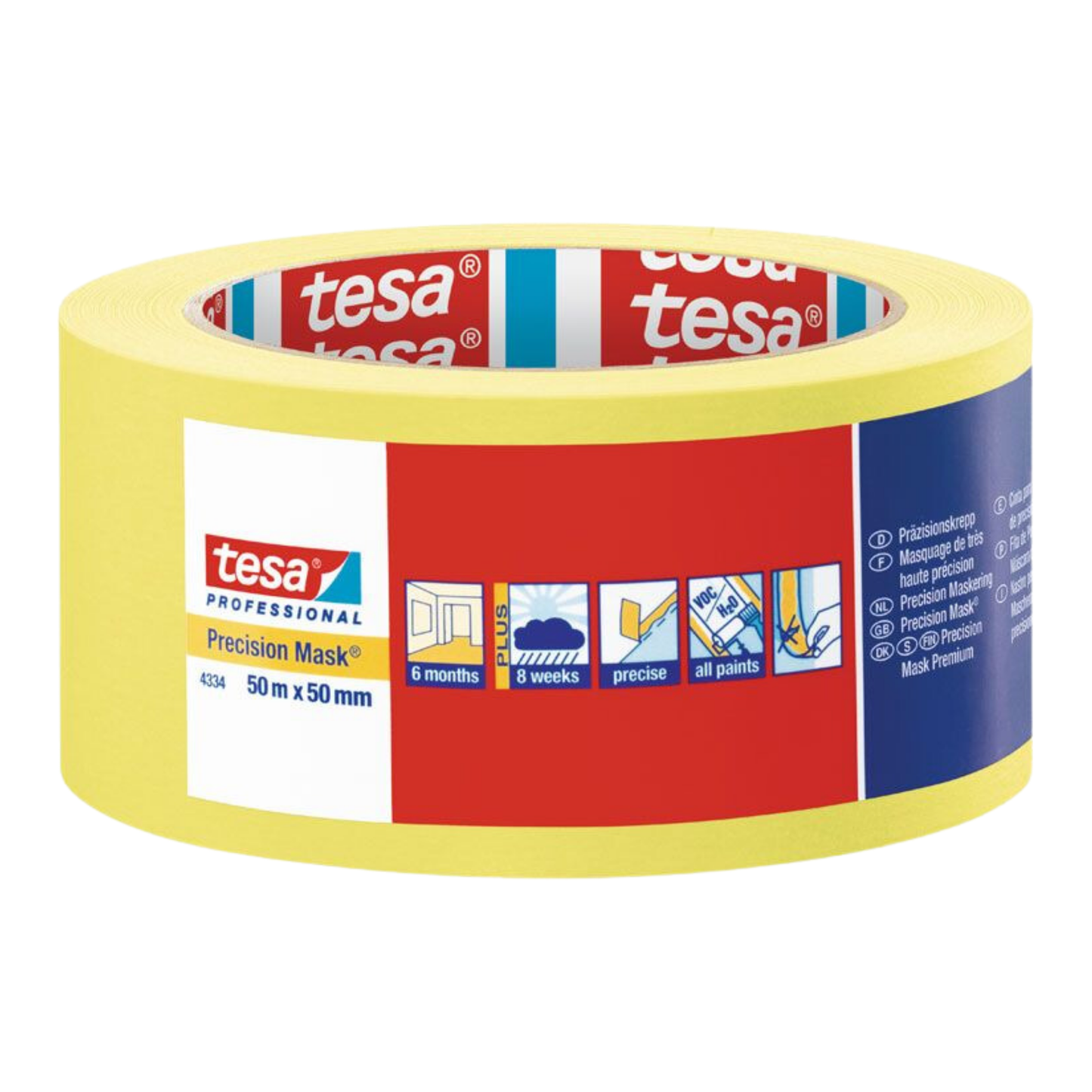 TESA 4334 PROFESSIONAL PRECISION MASKING TAPE YELLOW