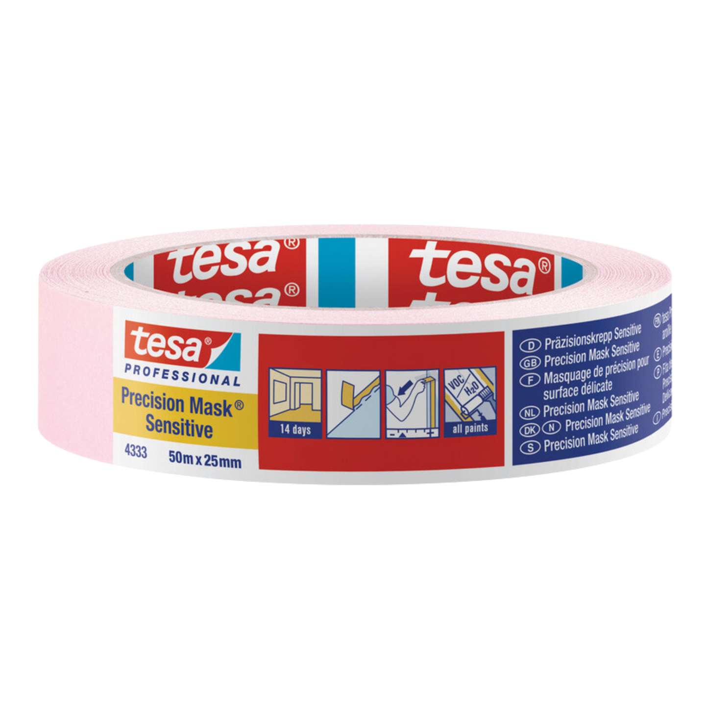 TESA 4333 PRECISION SENSITIVE MASKING TAPE PINK