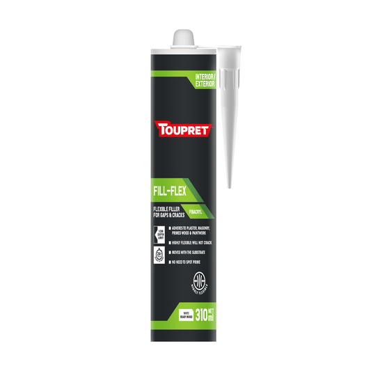 TOUPRET FILL-FLEX FLEXIBLE FILLER WHITE 310ML CARTRIDGE (INTERIOR/EXTERIOR)