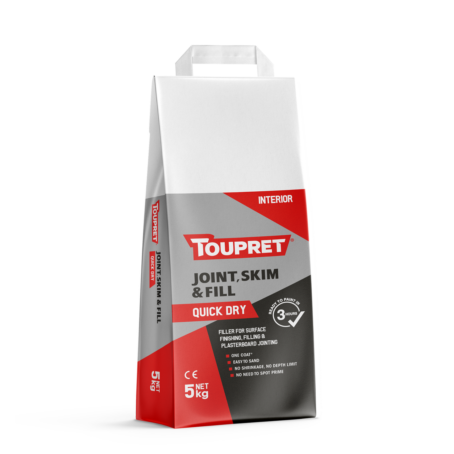 TOUPRET JOINT, SKIM & FILL QUICK DRY PLASTER FILLER WHITE (INTERIOR)