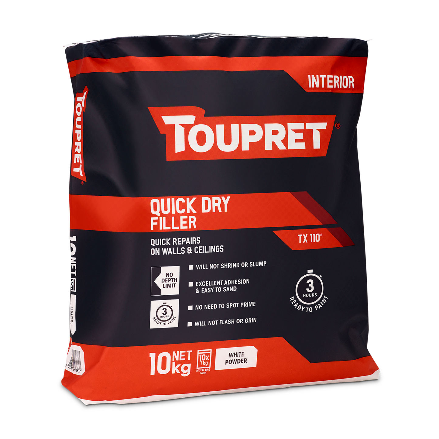 TOUPRET QUICK DRY PLASTER FILLER WHITE (INTERIOR)