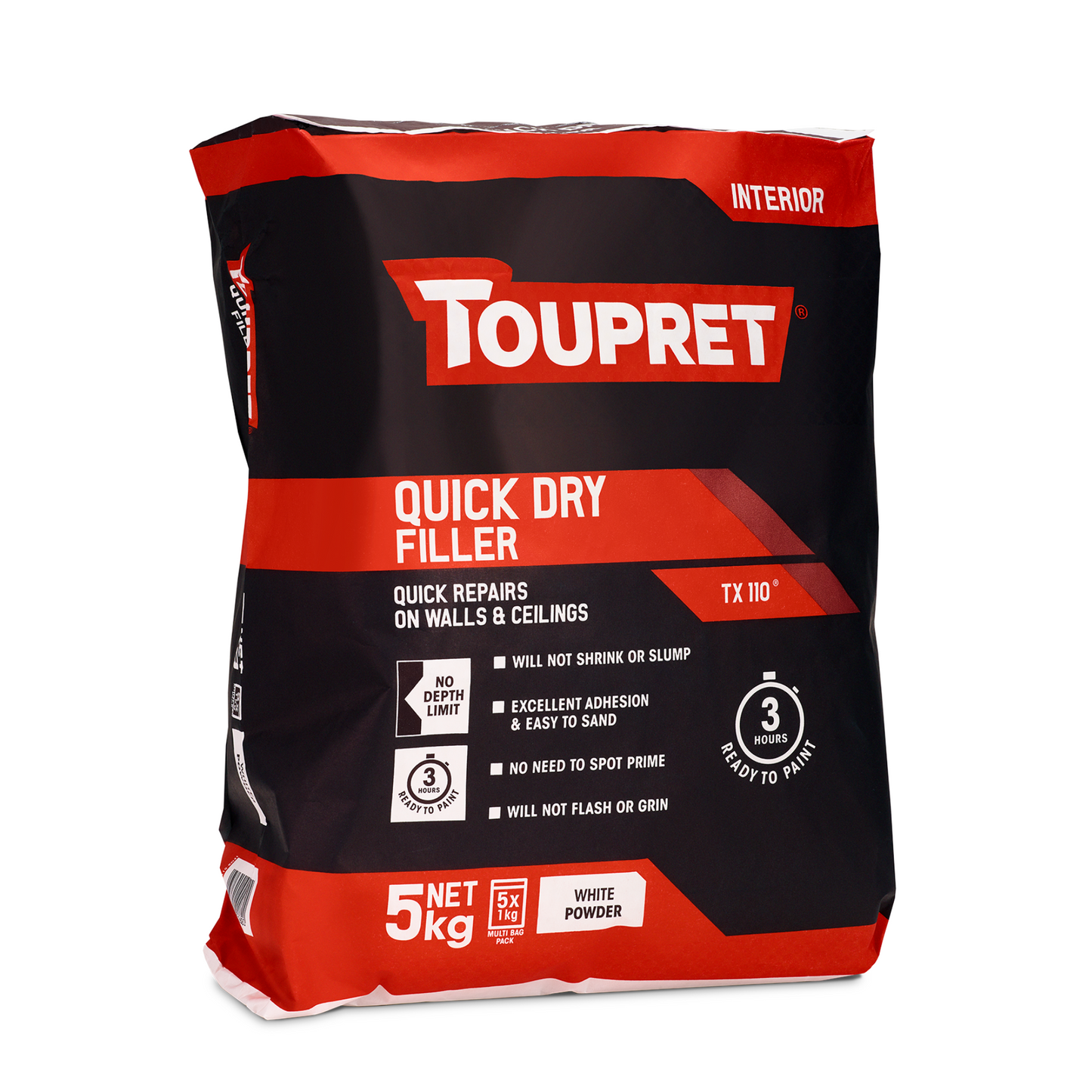 TOUPRET QUICK DRY PLASTER FILLER WHITE (INTERIOR)