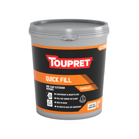 TOUPRET QUICK FILL LIGHTWEIGHT FILLER LIGHT GREY (EXTERIOR)