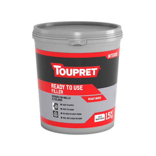 TOUPRET READY MIXED PLASTER FILLER WHITE (INTERIOR)