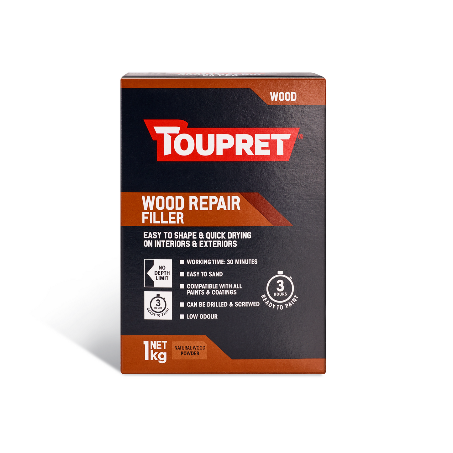 TOUPRET WOOD REPAIR POWDER FILLER NATURAL (INTERIOR/EXTERIOR)