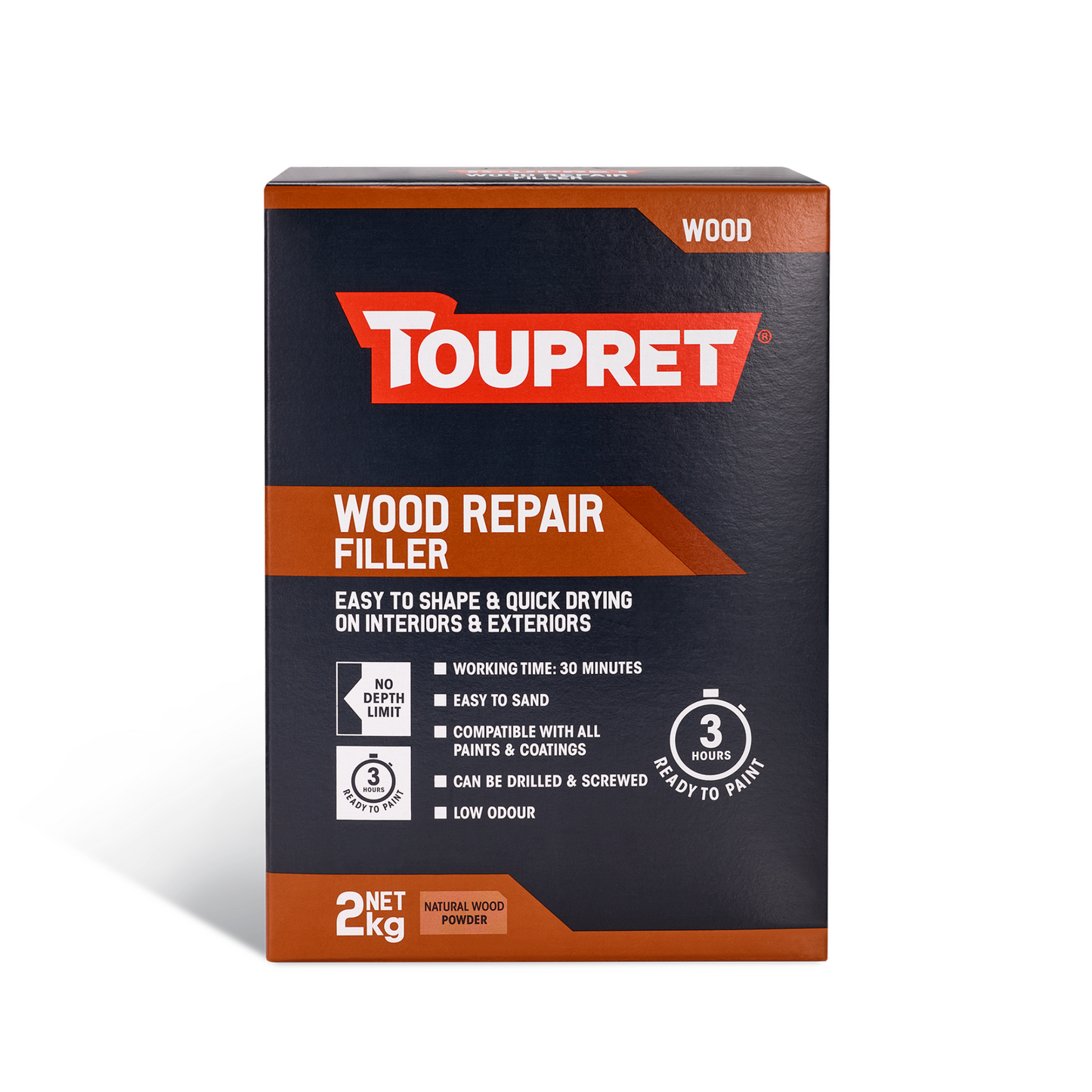 TOUPRET WOOD REPAIR POWDER FILLER NATURAL (INTERIOR/EXTERIOR)