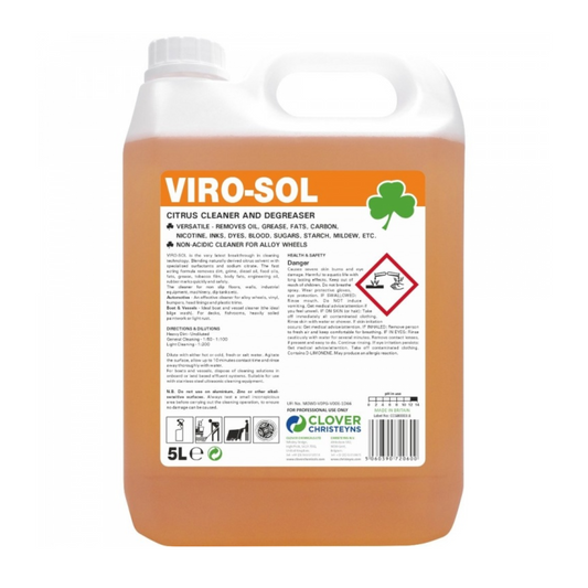 VIRO-SOL CITRUS CLEANER, DEGREASER AND BRUSH CLEANER 5L