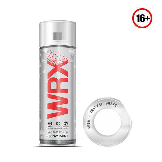 WRX SPRAY PAINT TRAFFIC WHITE RAL 9016 GLOSS 400ML