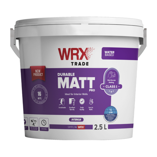 WRX TRADE DURABLE MATT EMULSION BRILLIANT WHITE 7.5L