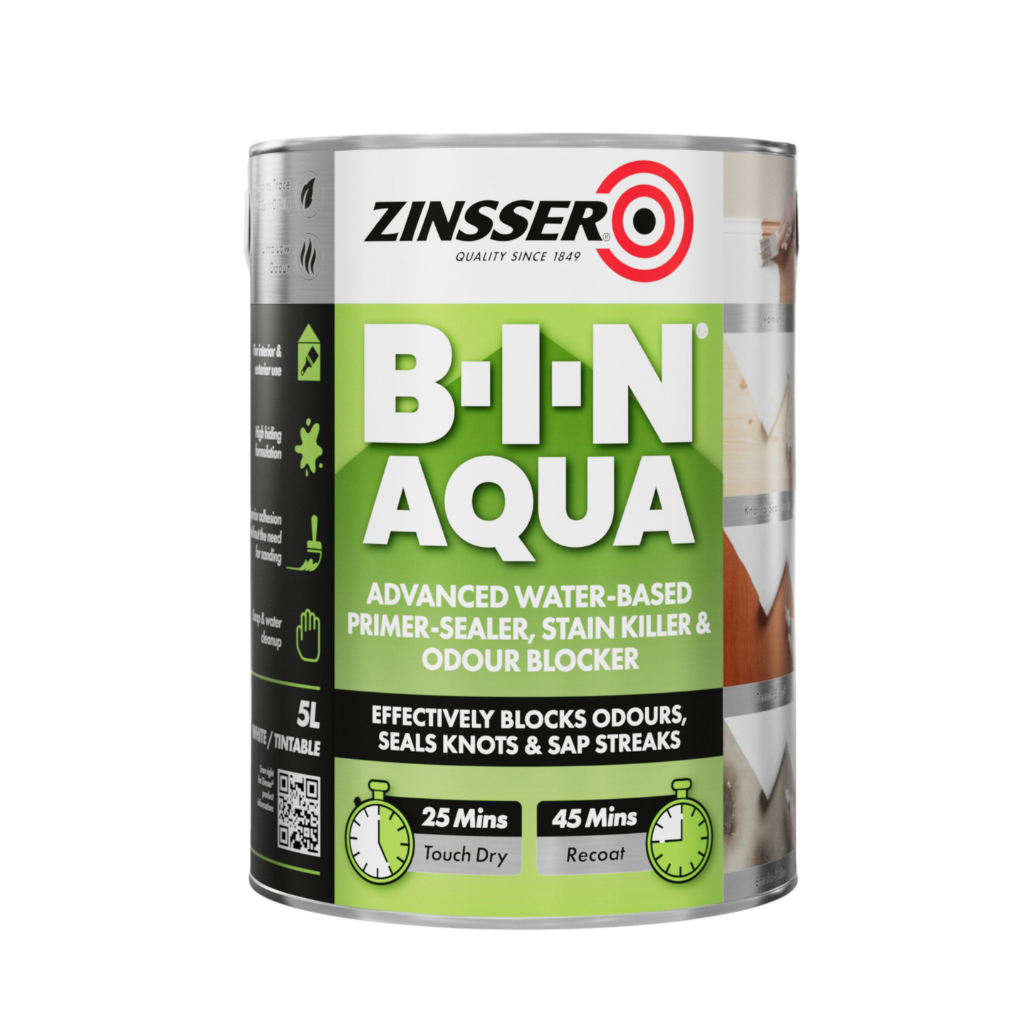 Zinsser BIN Aqua Water-Based Primer Sealer White