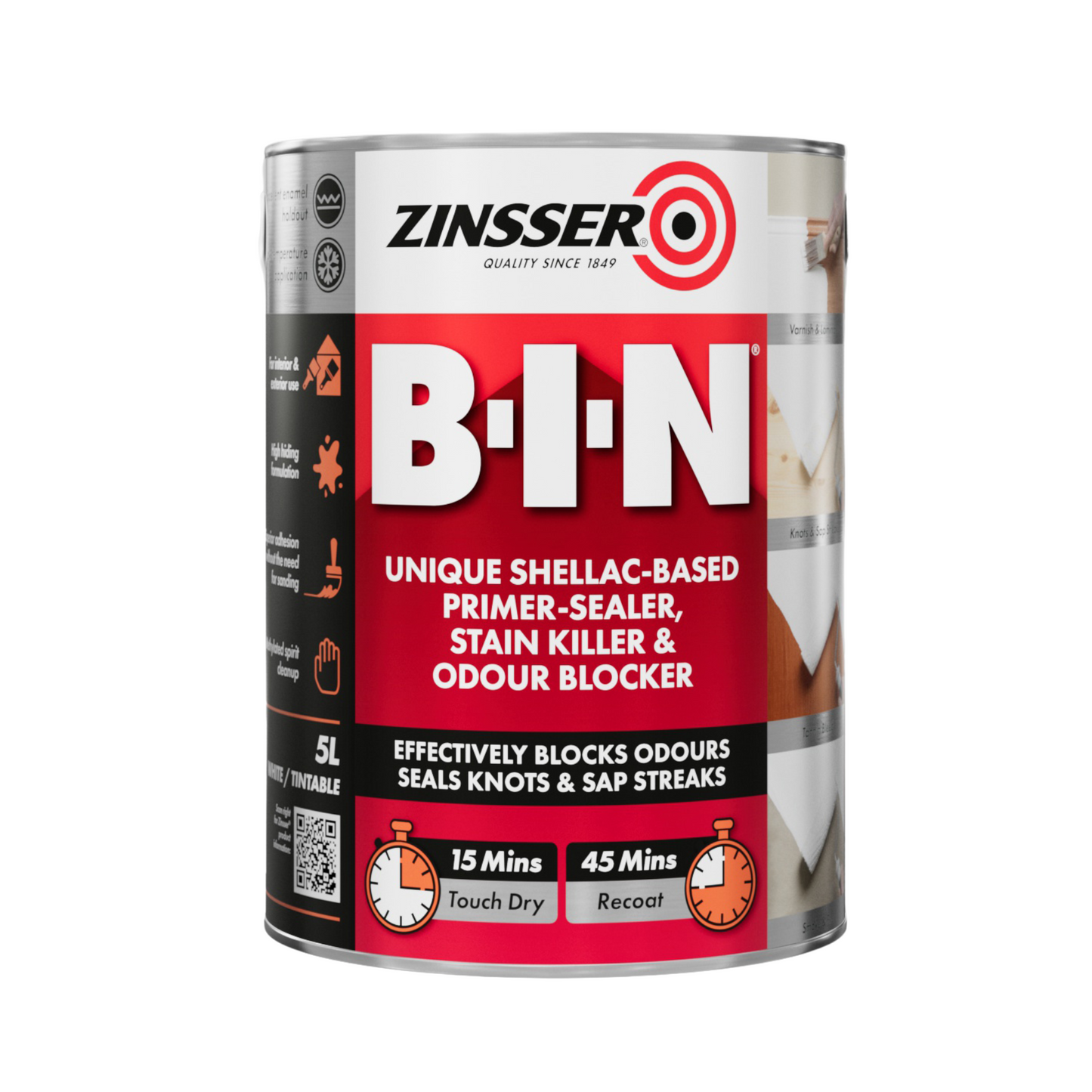 ZINSSER BIN STAIN BLOCK PRIMER SEALER WHITE