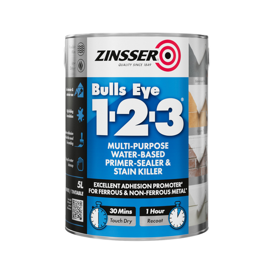 ZINSSER BULLS EYE 123 WATER BASED PRIMER SEALER WHITE