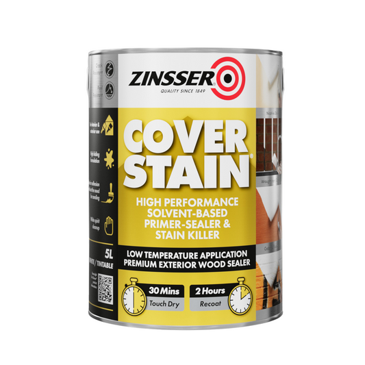 ZINSSER COVER STAIN ALL PURPOSE STAIN BLOCK PRIMER SEALER WHITE