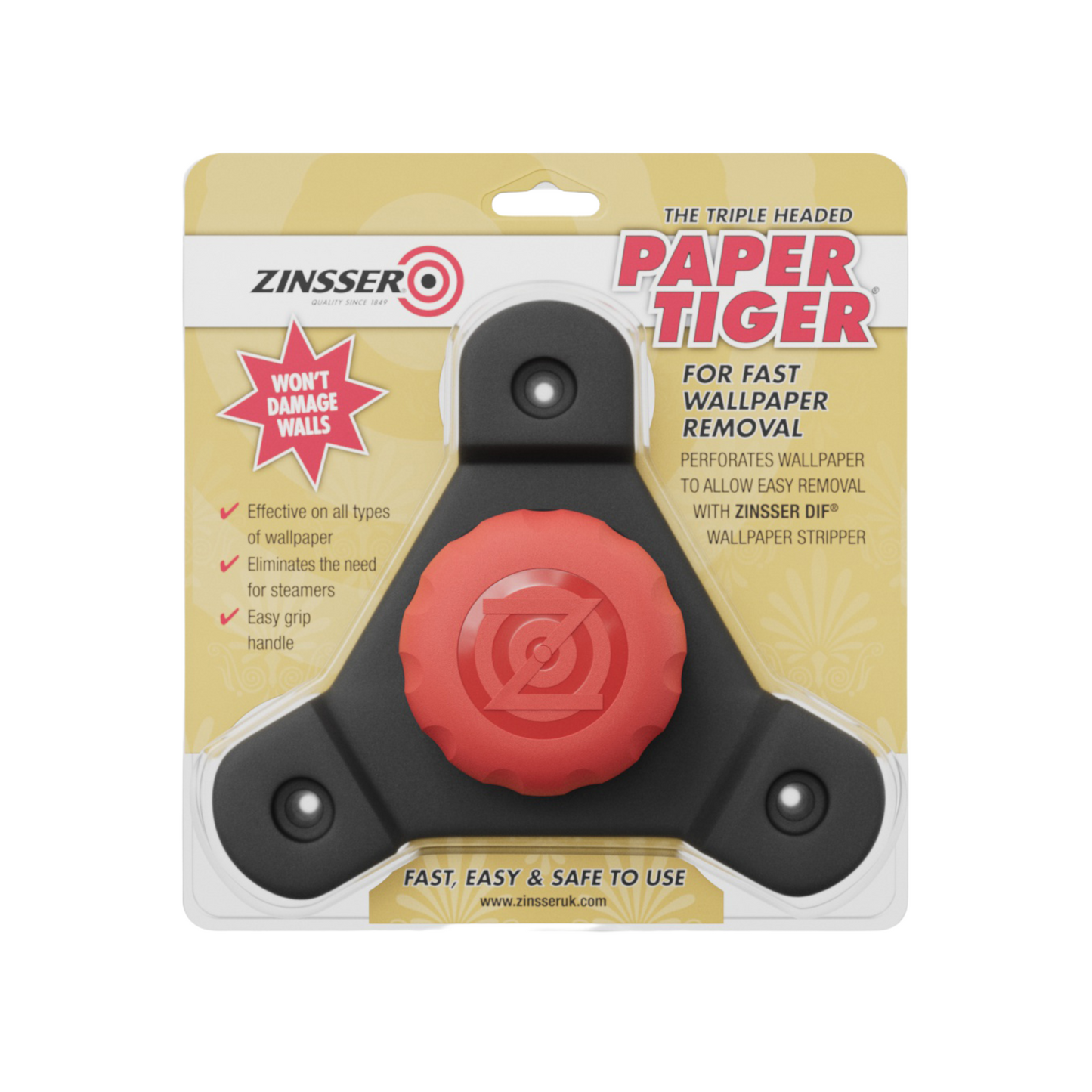 ZINSSER PAPER TIGER TRIPLE HEAD SCORING TOOL