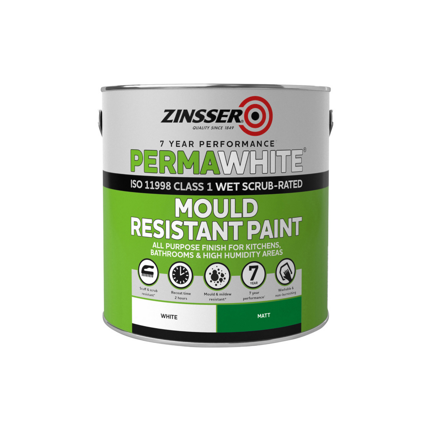 ZINSSER PERMAWHITE MOULD RESISTANT INTERIOR MATT WHITE