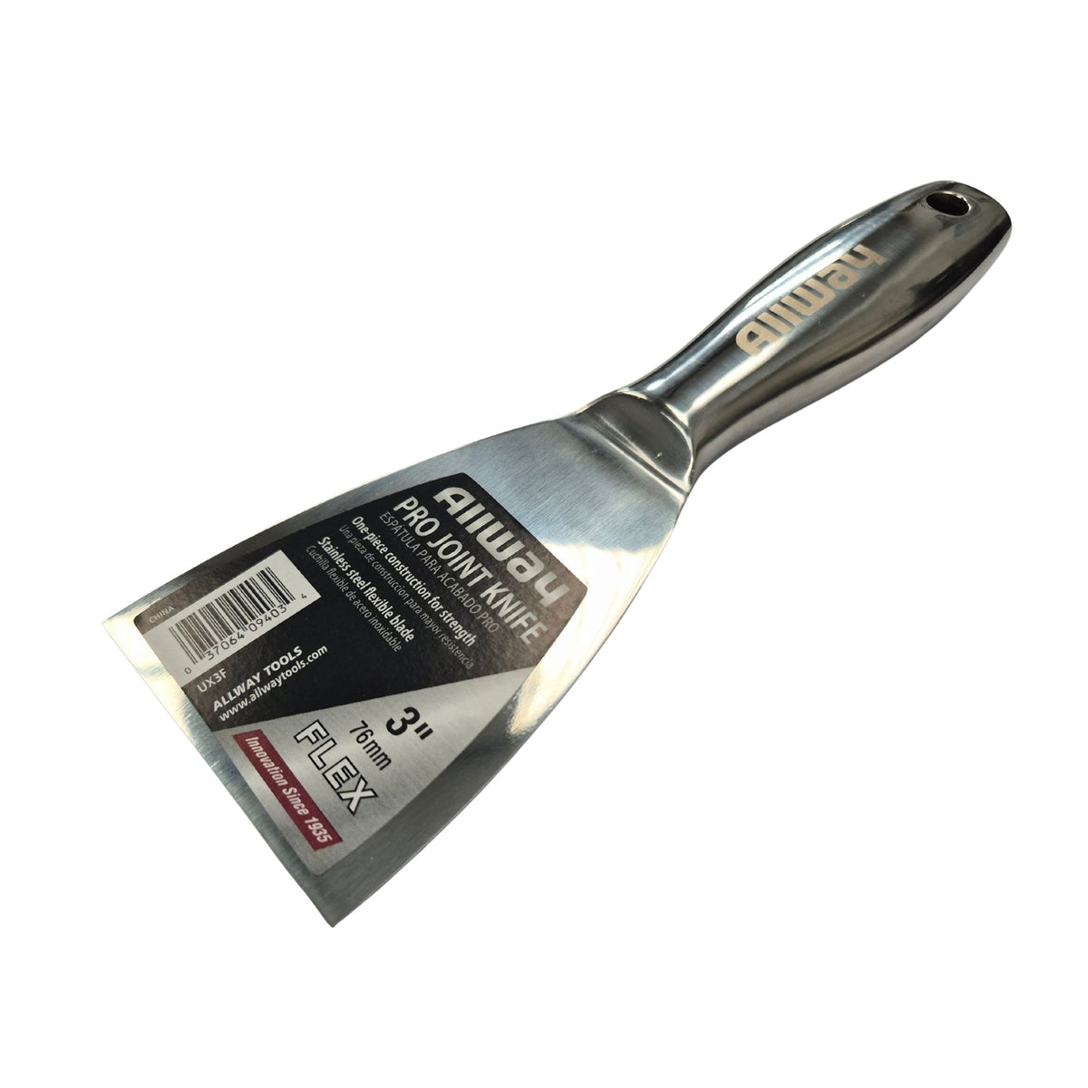 Allway One-Piece Stainless Steel Joint Filling Knife 3"