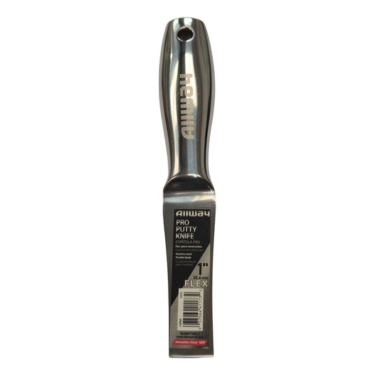 Allway One-Piece Stainless Steel Putty/Filling Knife 1"
