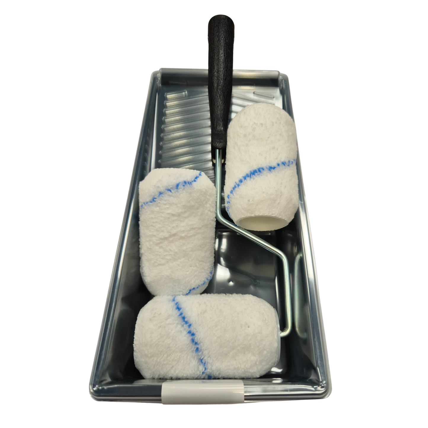 Arroworthy Microfibre Blue Stripe Jumbo XL Cage Roller Set 4" + 5 Lot de Bacs de Rechange