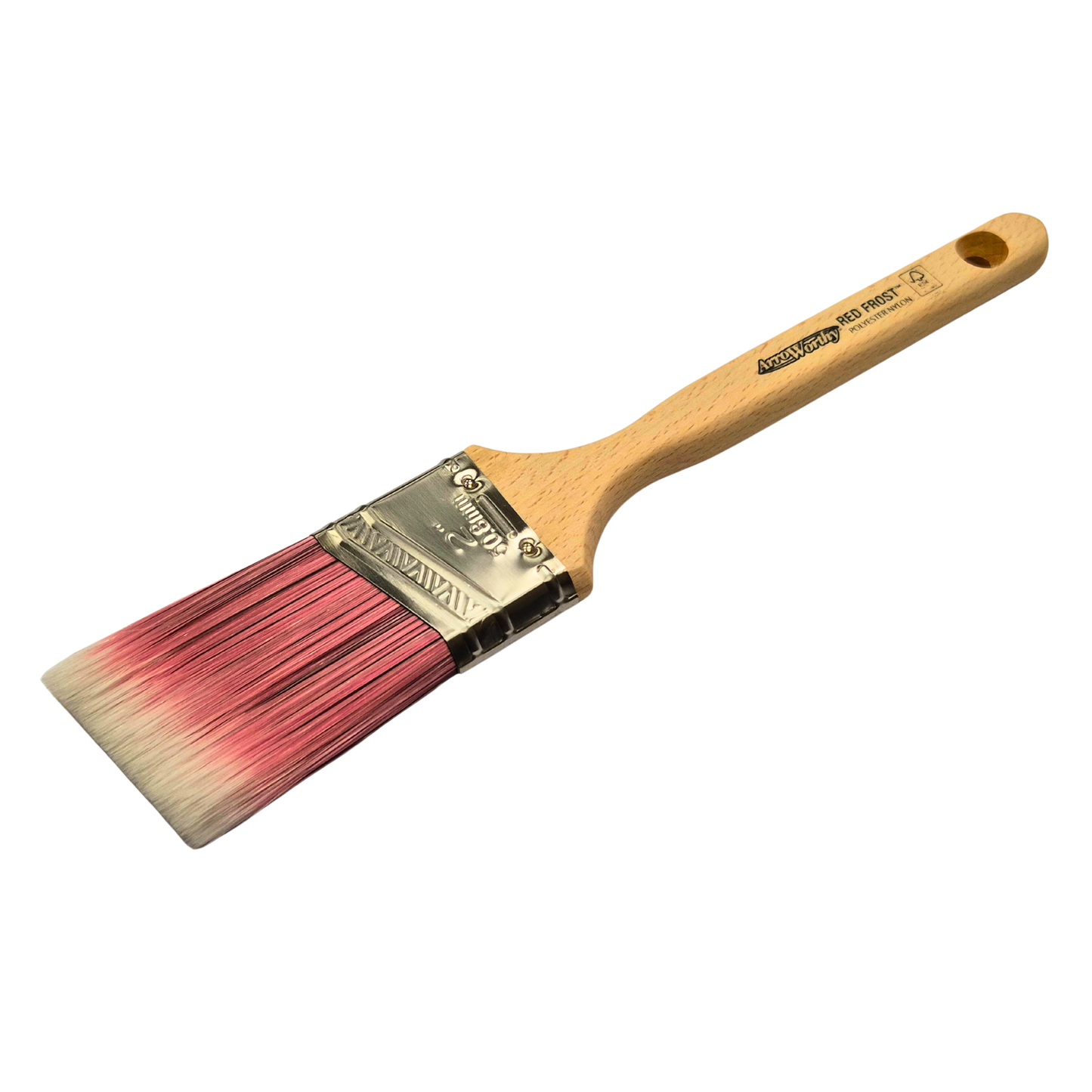 Lot de 3 pinceaux à peinture angulaires à long manche Arroworthy Red Frost