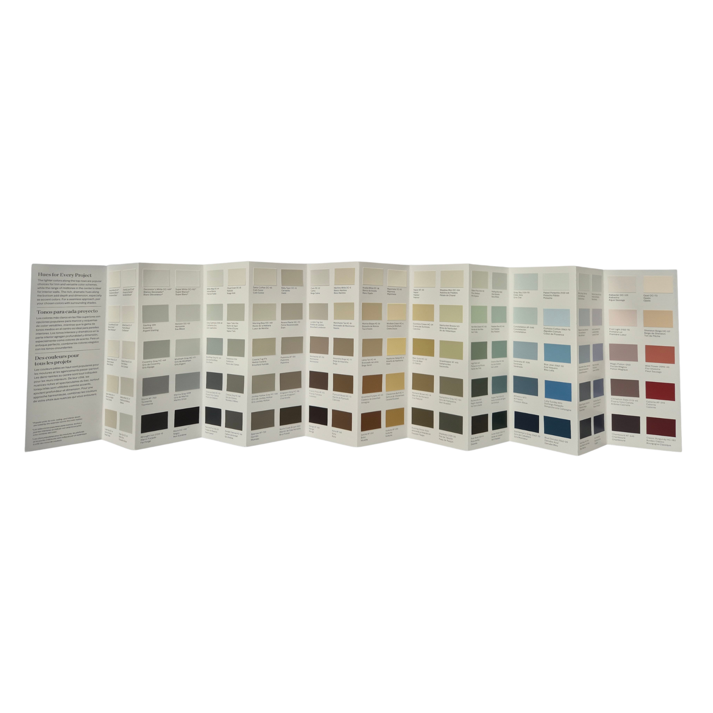 Nuancier des couleurs préférées de Benjamin Moore