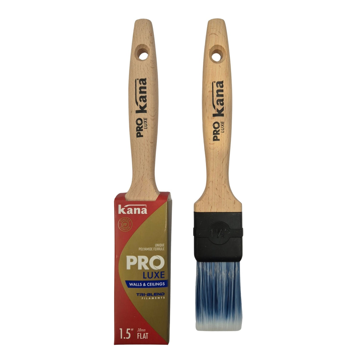 Kana Pro Luxe Flat Synthetic Paint Brush 1.5" (38mm)