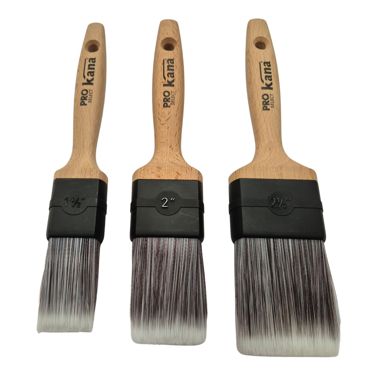 Kana Pro Select Flat Synthetic Paint Brush Box Set - 3 Pack