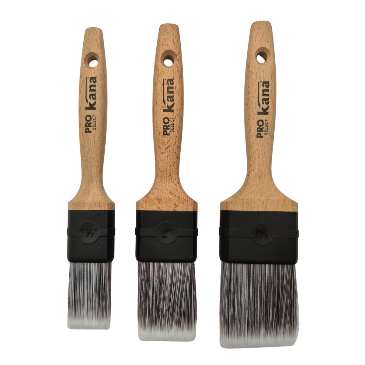 Kana Pro Select Flat Synthetic Paint Brush Box Set - 3 Pack