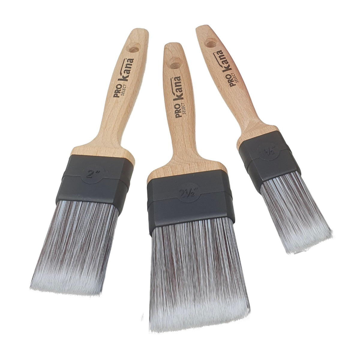Kana Pro Select Flat Synthetic Paint Brush Box Set - 3 Pack