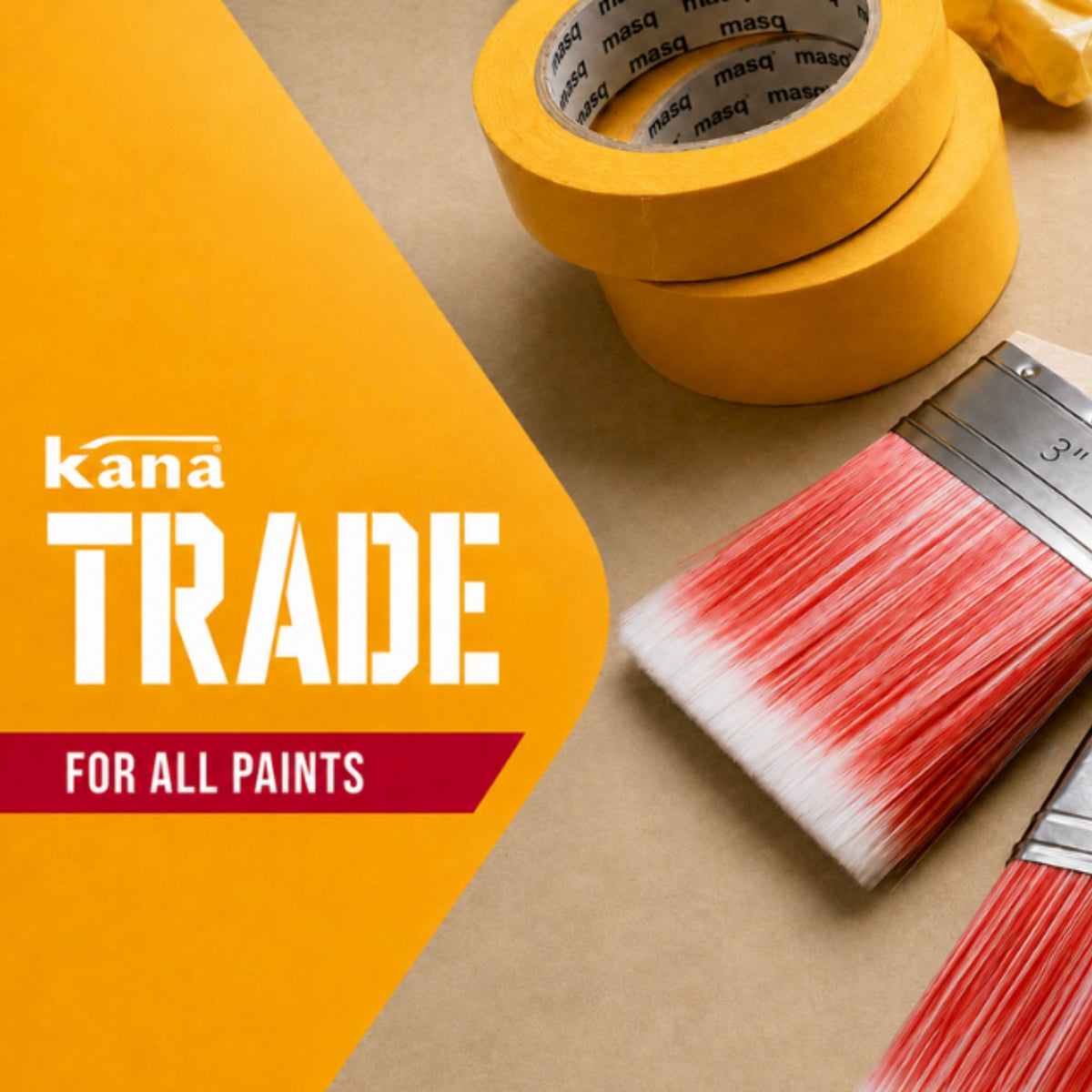 Kana Trade Flat-Synthetic Paint Brush 1" (25mm)