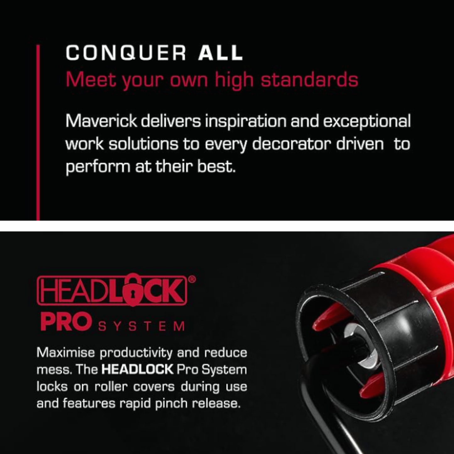 Maverick Headlock Paint Roller Frame 9"