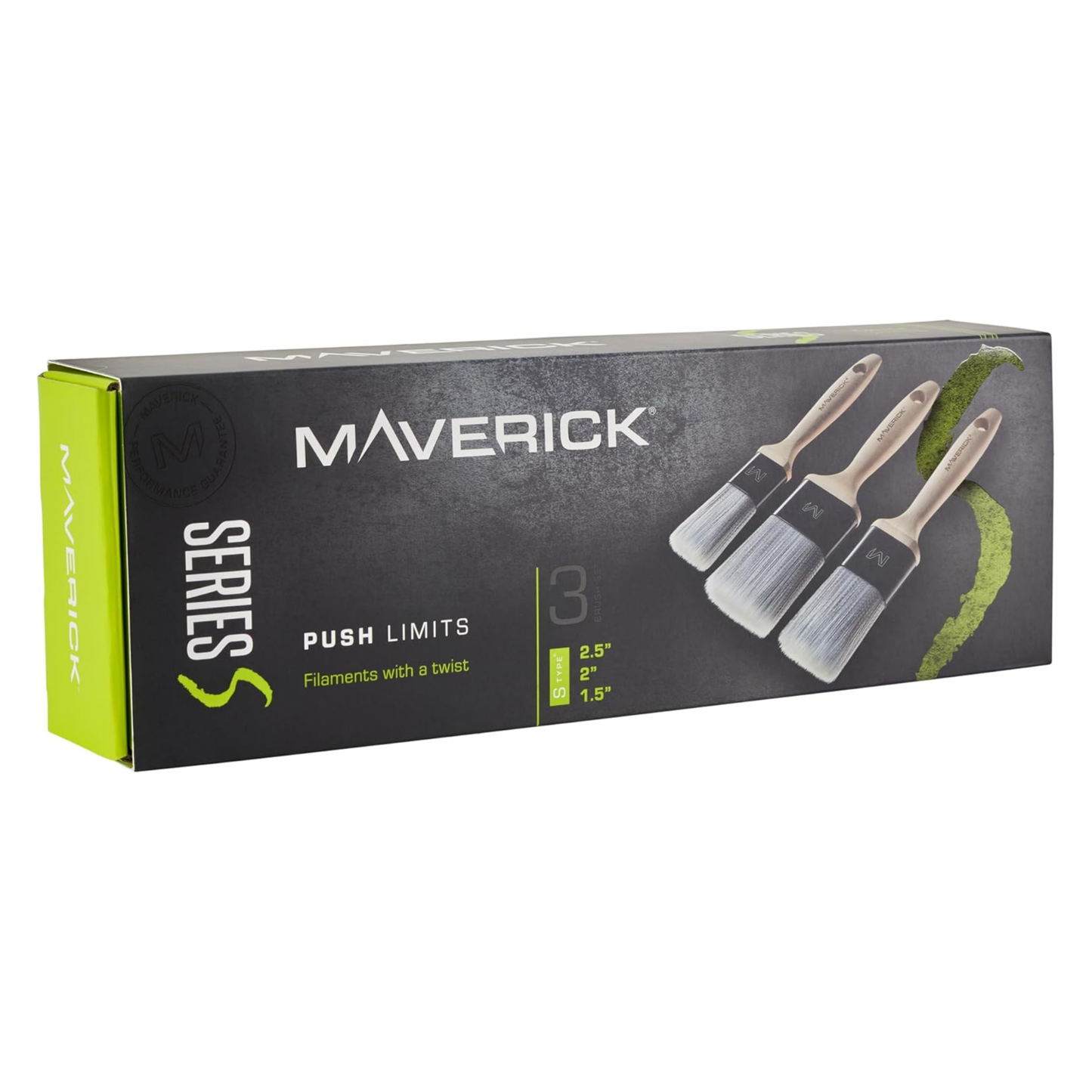 Maverick Series S Synthetic Paints Brushes Box Set - 3 Pack