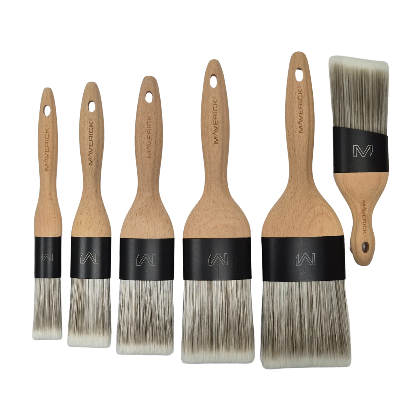 Maverick Series X Synthetic Paint Brushes - 6 Pack Bundle