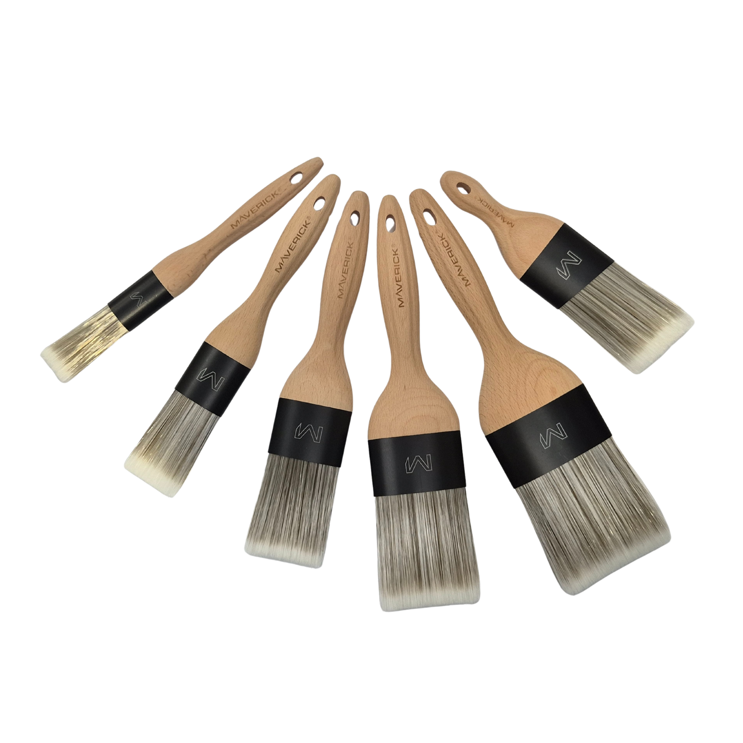 Maverick Series X Synthetic Paint Brushes - 6 Pack Bundle