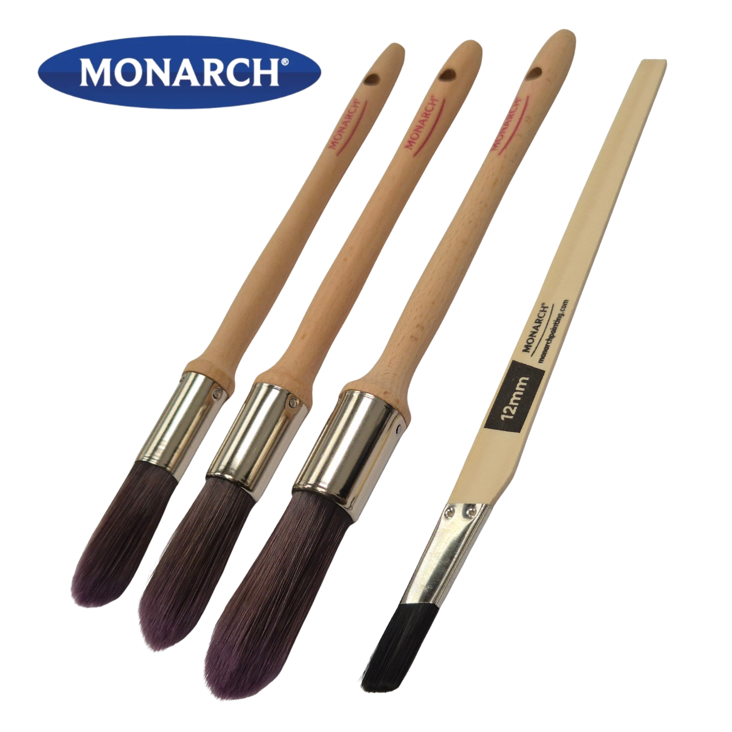 Monarch Advance Round Sash Precision Box Set 3 pièces + Pinceau plat gratuit