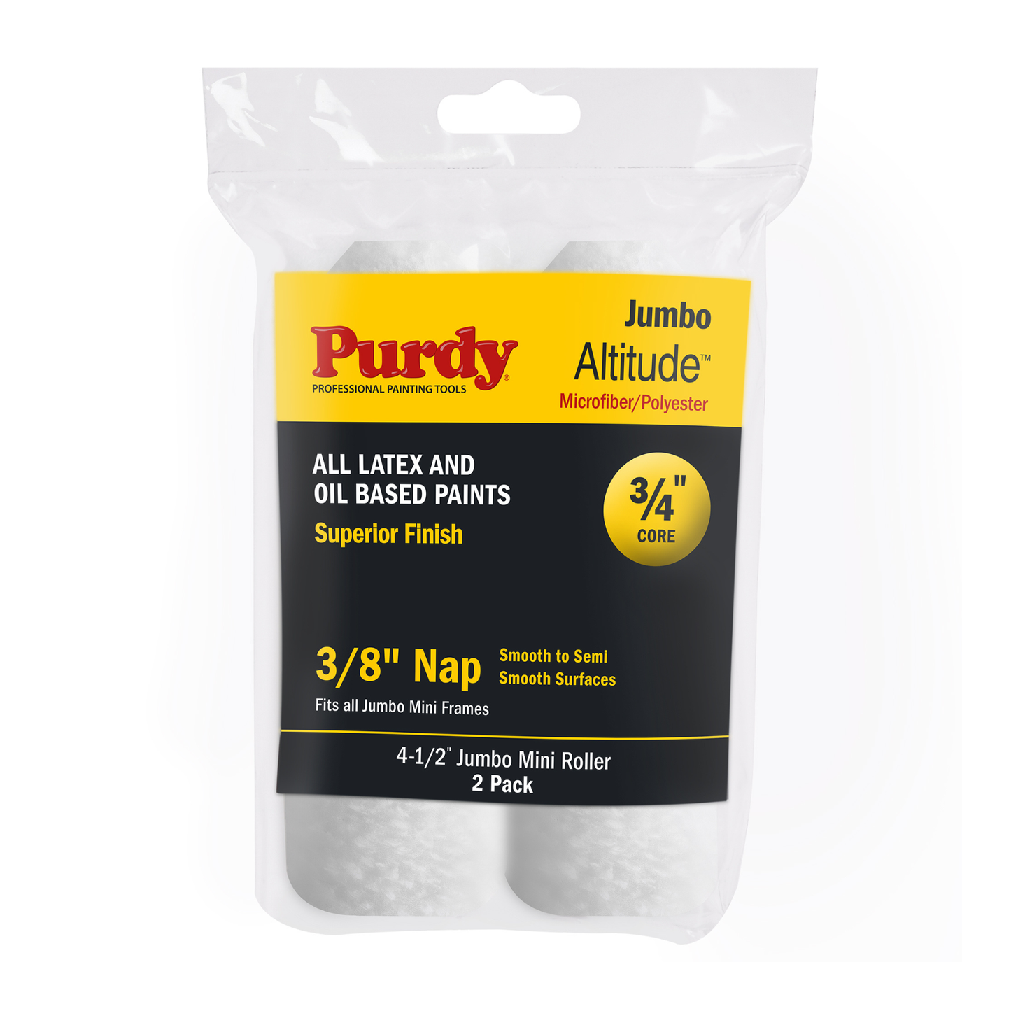 Manchon de mini-rouleau à peinture Purdy Altitude Jumbo 11,4 cm (poil 9,5 mm) - Lot de 2