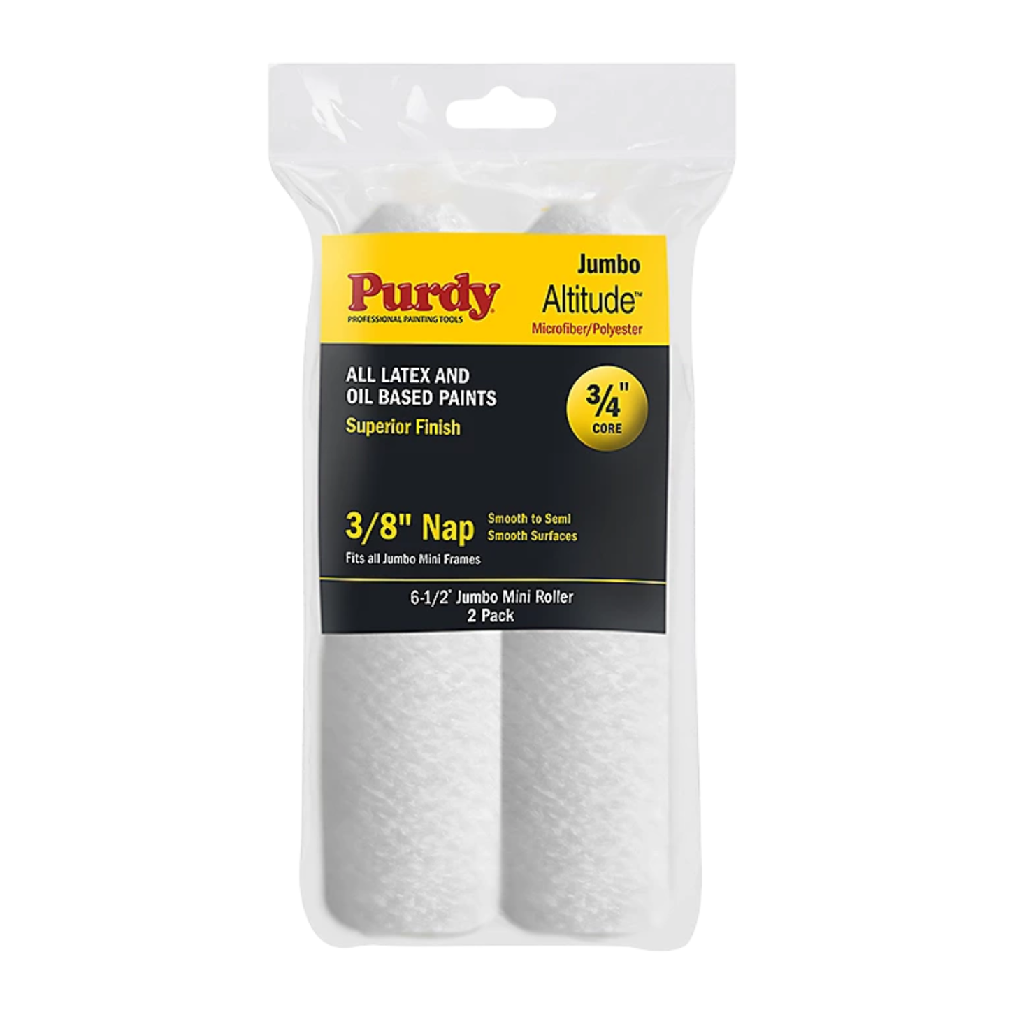 Manchon de mini-rouleau à peinture Purdy Altitude Jumbo 16,5 cm (poils 9,5 mm) - Lot de 2