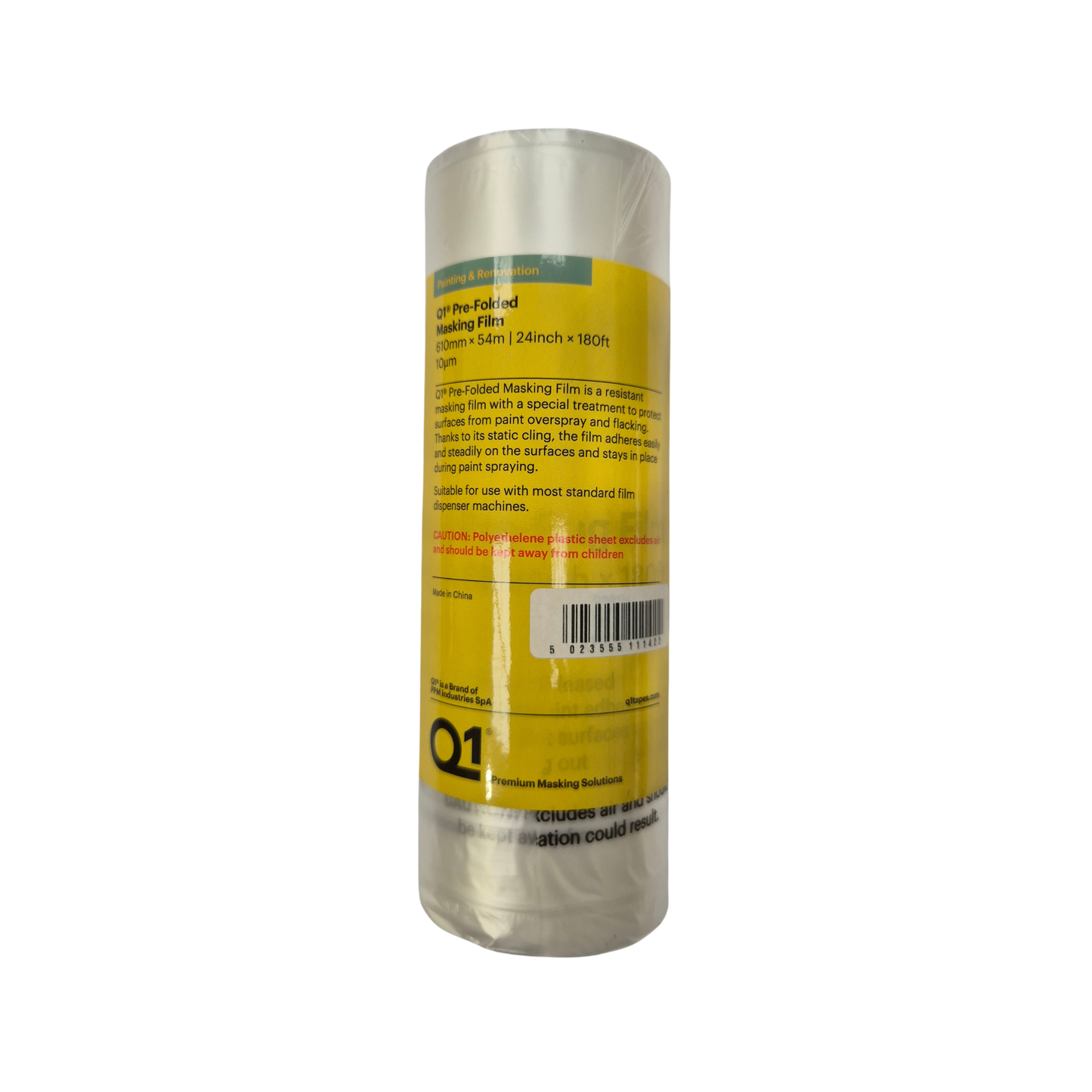 Q1 Pre-Folded Masking Film for Q1 Hand Masker Dispenser (4 Sizes Available)