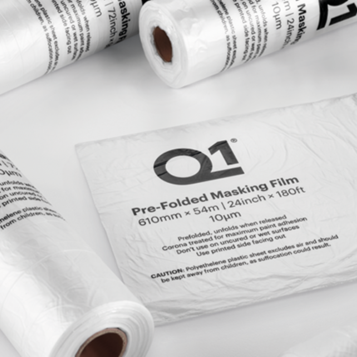 Q1 Pre-Folded Masking Film for Q1 Hand Masker Dispenser (4 Sizes Available)