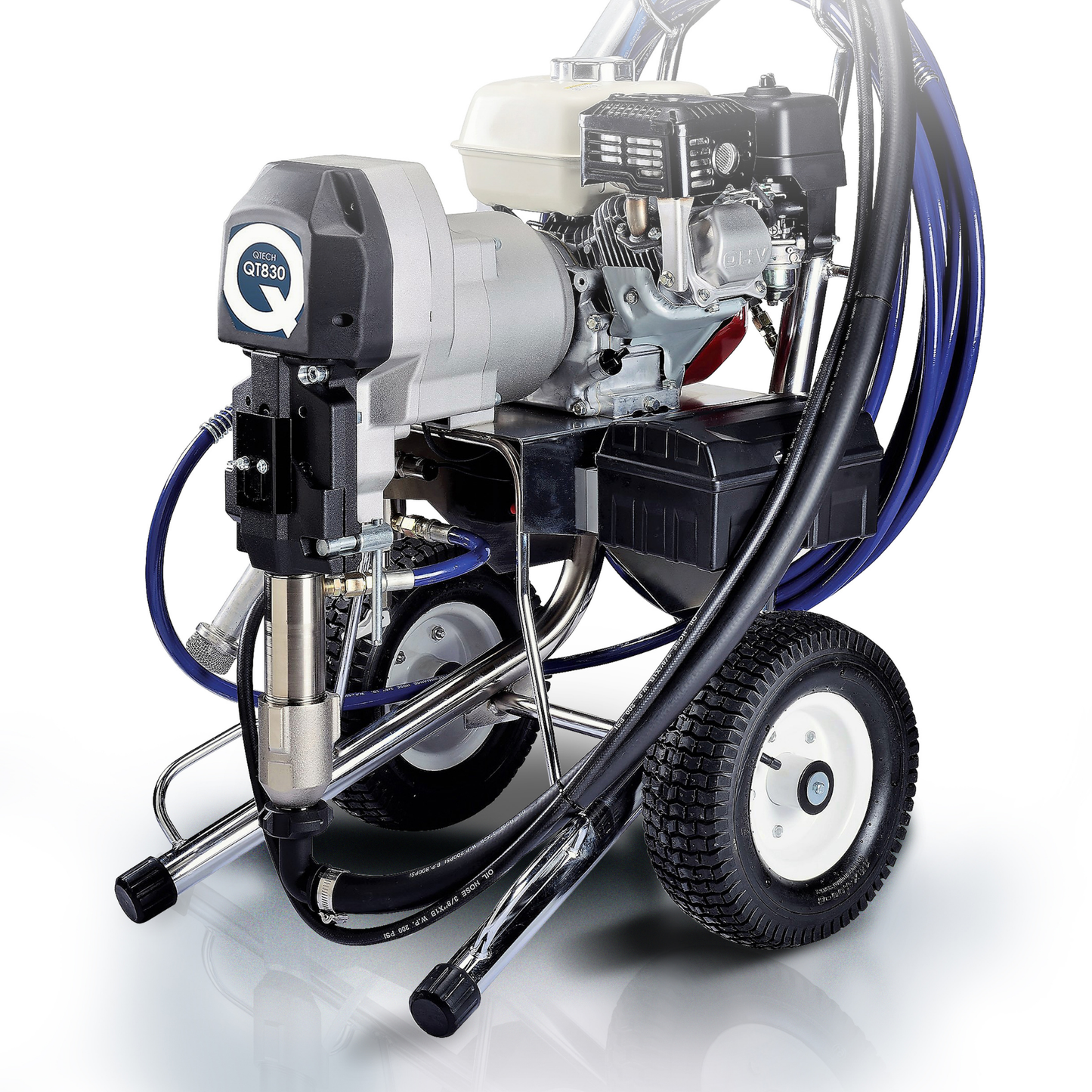 QTech QT830 Engine Drive Airless Sprayer With Gun, Tip & Hose