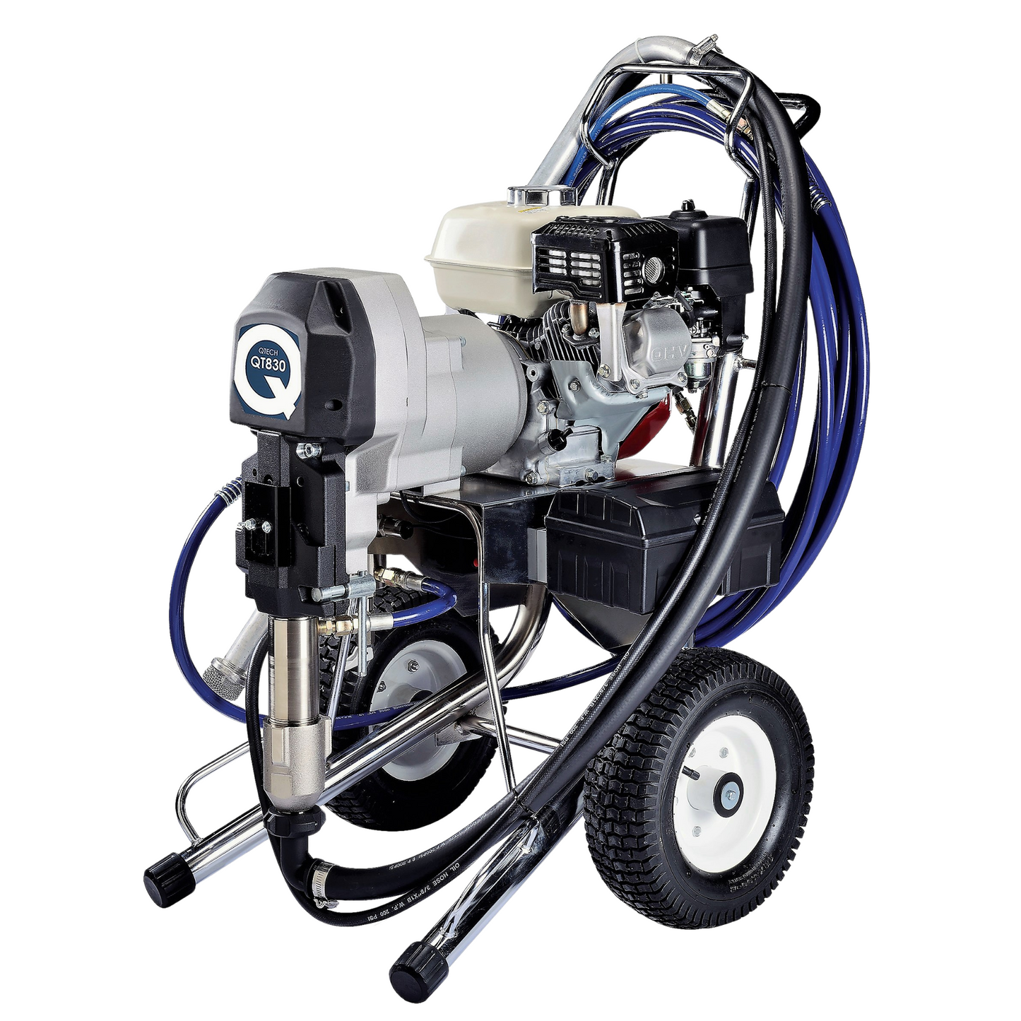 QTech QT830 Engine Drive Airless Sprayer With Gun, Tip & Hose