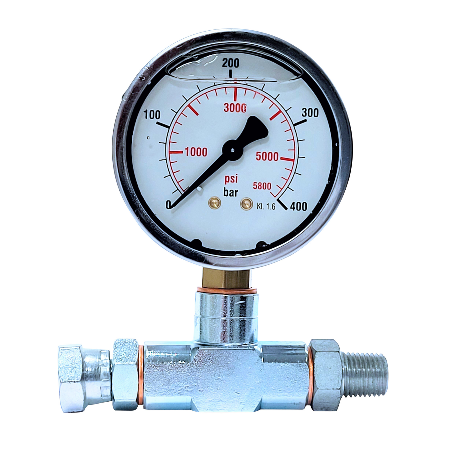 QTech Pump Pressure Gauge Assembly For QT190 - 1/4" NPT