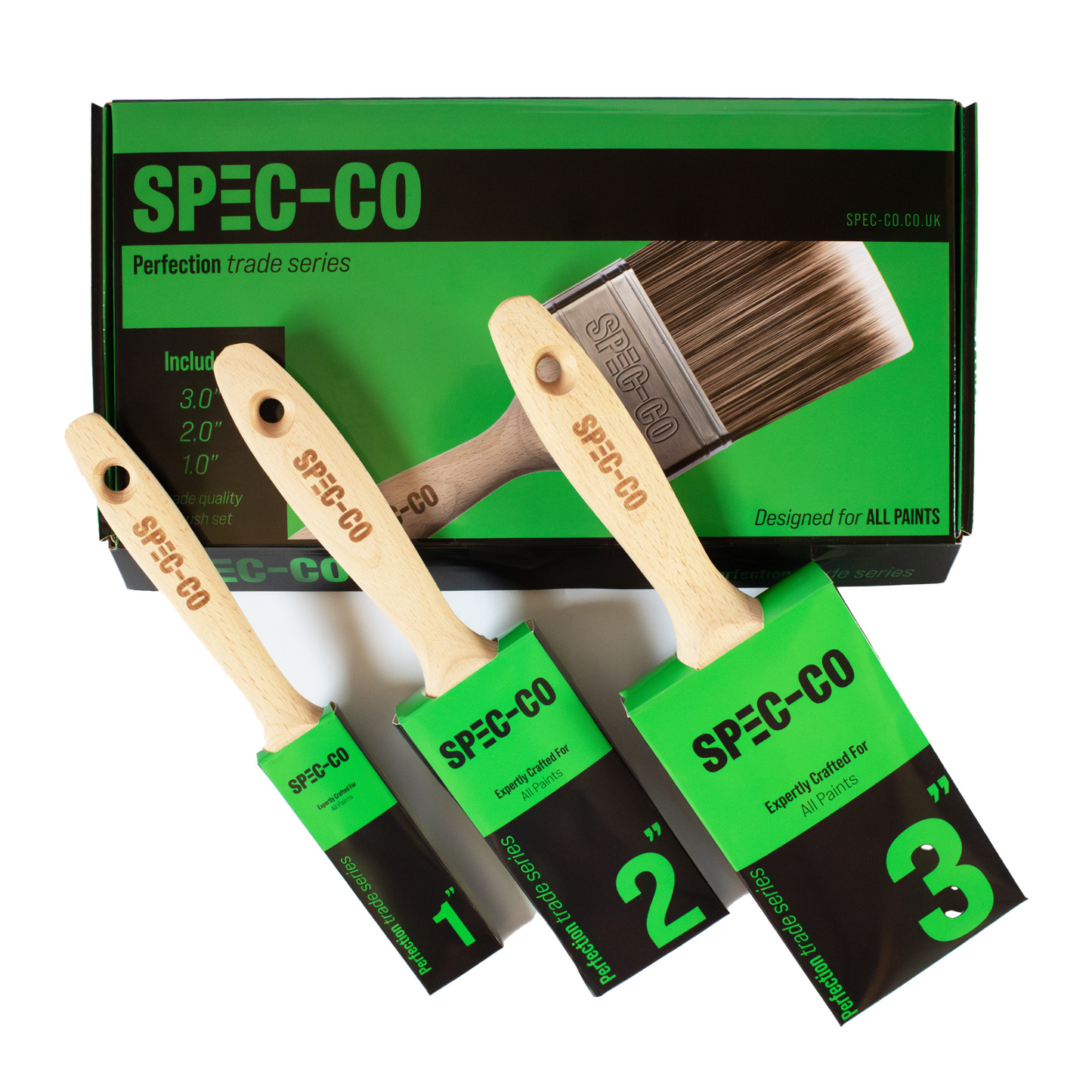 Lot de 3 pinceaux Spec-Co Perfection Trade Series - Coffret