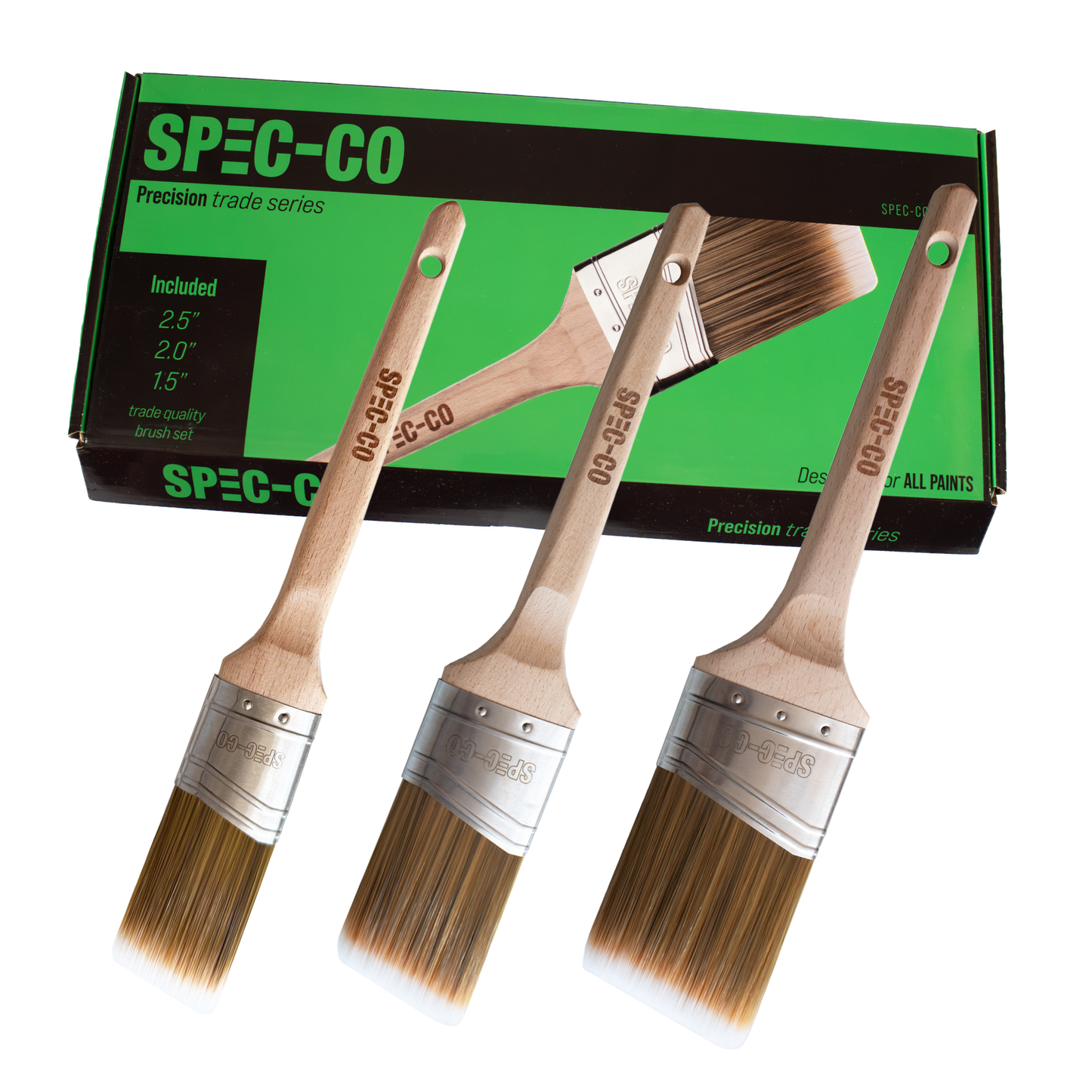 Pinceaux de précision série professionnelle Spec-Co, lot de 3 – coffret