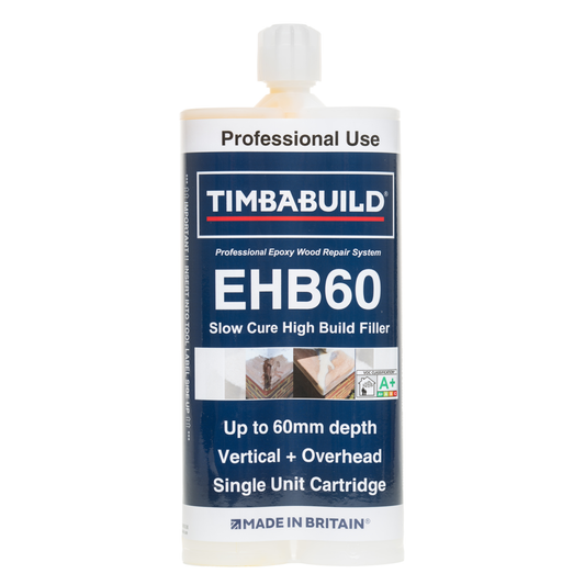 TIMBABUILD EHB60 epoxy wood repair system cartridge on a white background