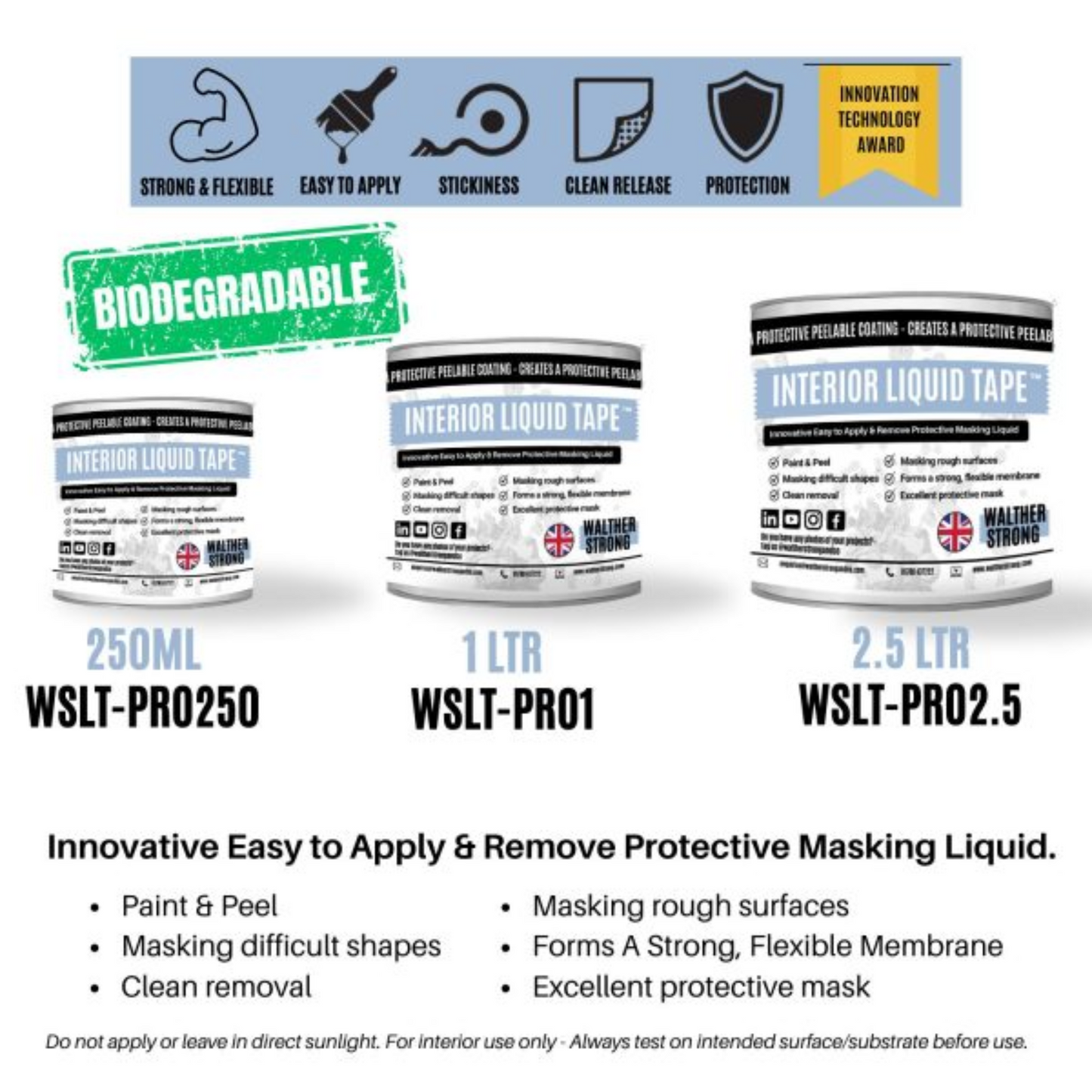 Walther Strong Interior Liquid Masking Tape